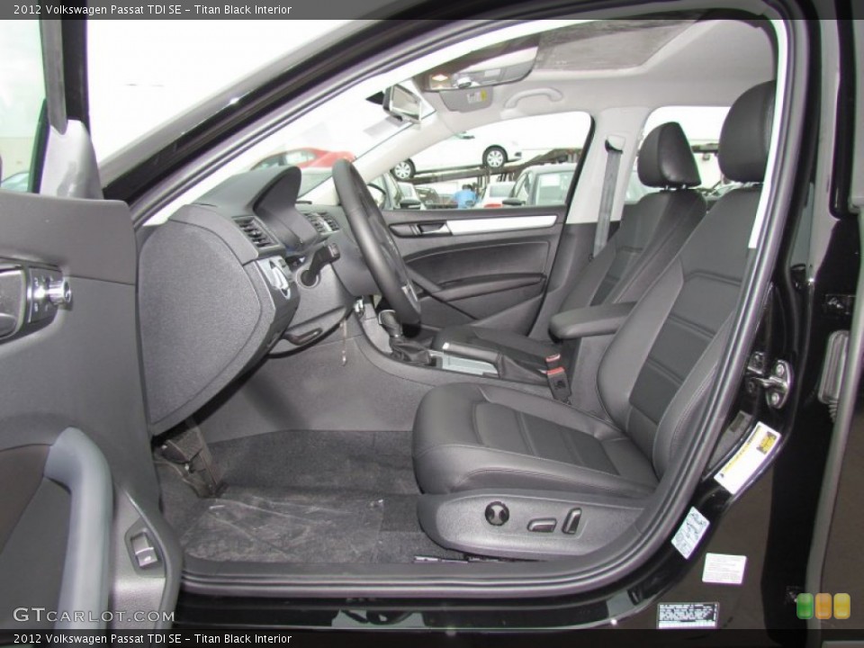 Titan Black Interior Photo for the 2012 Volkswagen Passat TDI SE #56579076