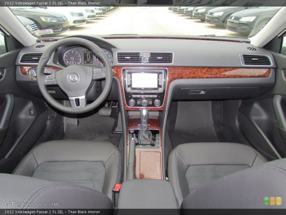Titan Black Interior Dashboard for the 2012 Volkswagen Passat 2.5L SEL #56579476