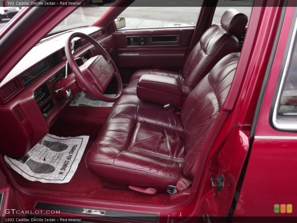 Red Interior Photo for the 1992 Cadillac DeVille Sedan #56579833