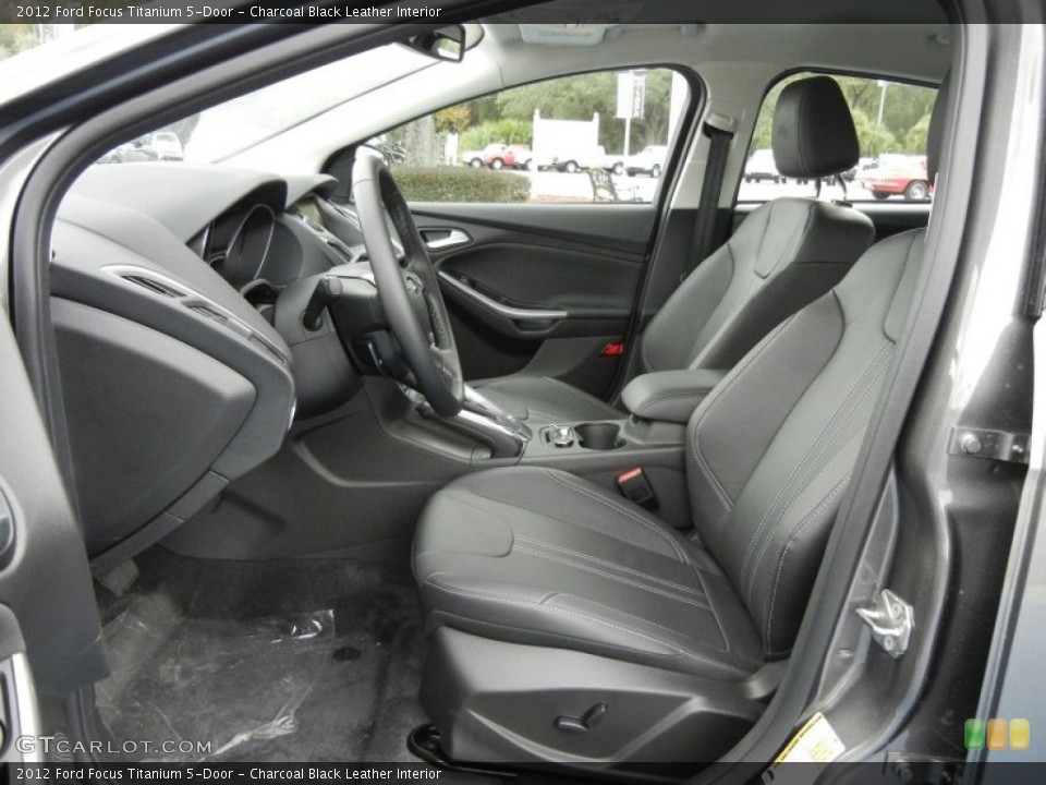 Charcoal Black Leather Interior Photo for the 2012 Ford Focus Titanium 5-Door #56580042