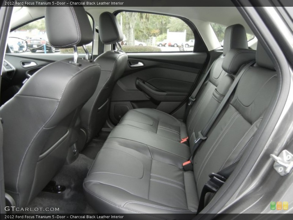 Charcoal Black Leather Interior Photo for the 2012 Ford Focus Titanium 5-Door #56580054