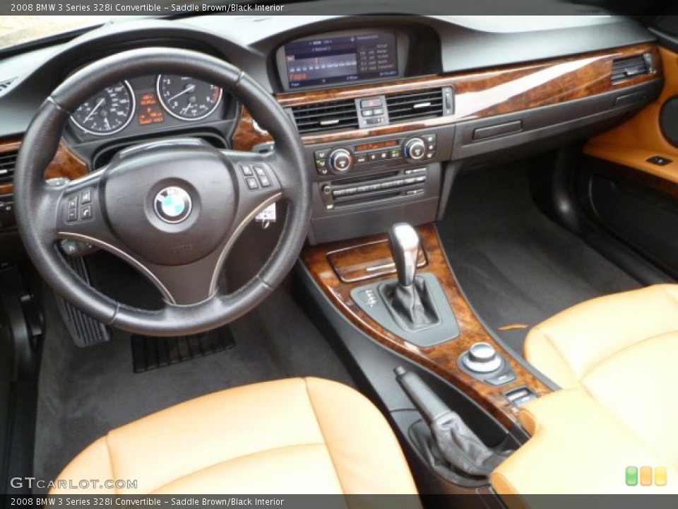 Saddle Brown/Black Interior Dashboard for the 2008 BMW 3 Series 328i Convertible #56580537