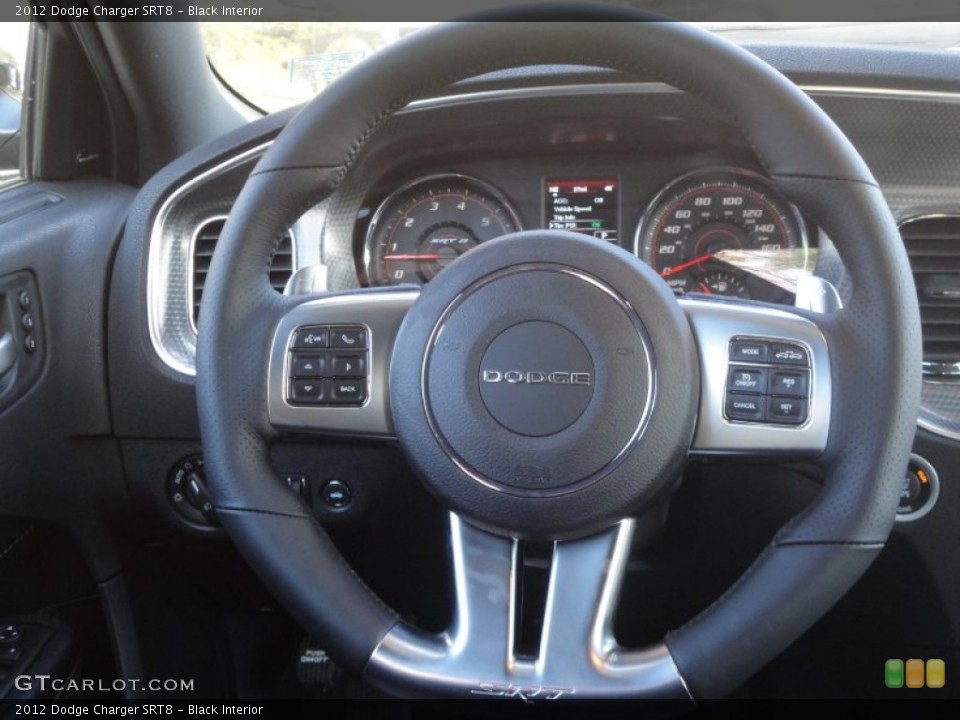 Black Interior Steering Wheel for the 2012 Dodge Charger SRT8 #56587590