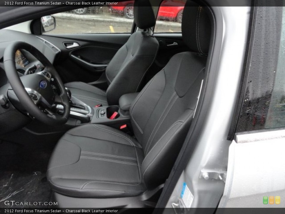 Charcoal Black Leather Interior Photo for the 2012 Ford Focus Titanium Sedan #56589993