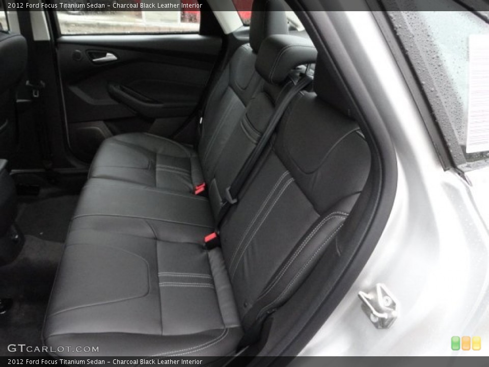 Charcoal Black Leather Interior Photo for the 2012 Ford Focus Titanium Sedan #56590002