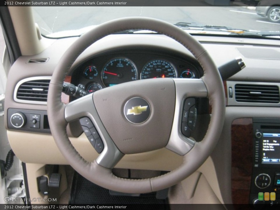 Light Cashmere/Dark Cashmere Interior Steering Wheel for the 2012 Chevrolet Suburban LTZ #56590986