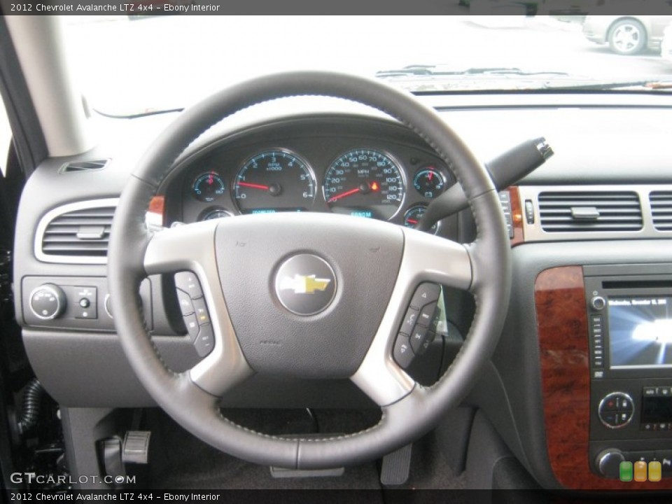 Ebony Interior Steering Wheel for the 2012 Chevrolet Avalanche LTZ 4x4 #56591998
