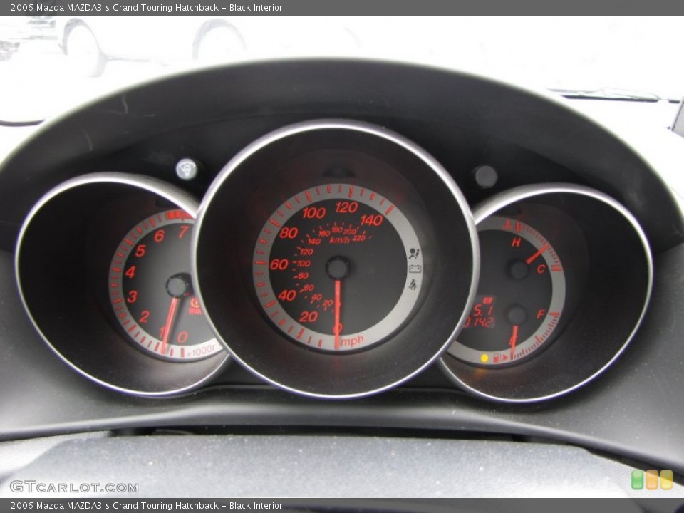 Black Interior Gauges for the 2006 Mazda MAZDA3 s Grand Touring Hatchback #56595591