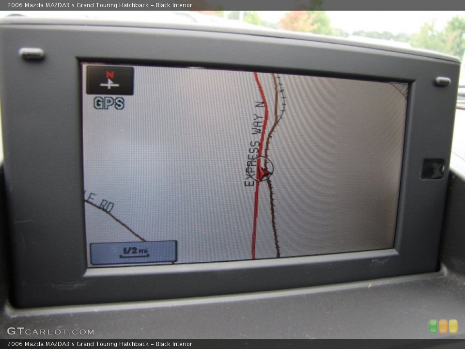 Black Interior Navigation for the 2006 Mazda MAZDA3 s Grand Touring Hatchback #56595594