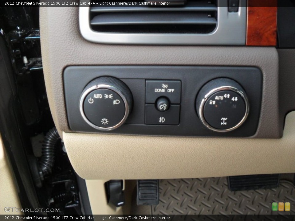 Light Cashmere/Dark Cashmere Interior Controls for the 2012 Chevrolet Silverado 1500 LTZ Crew Cab 4x4 #56597022