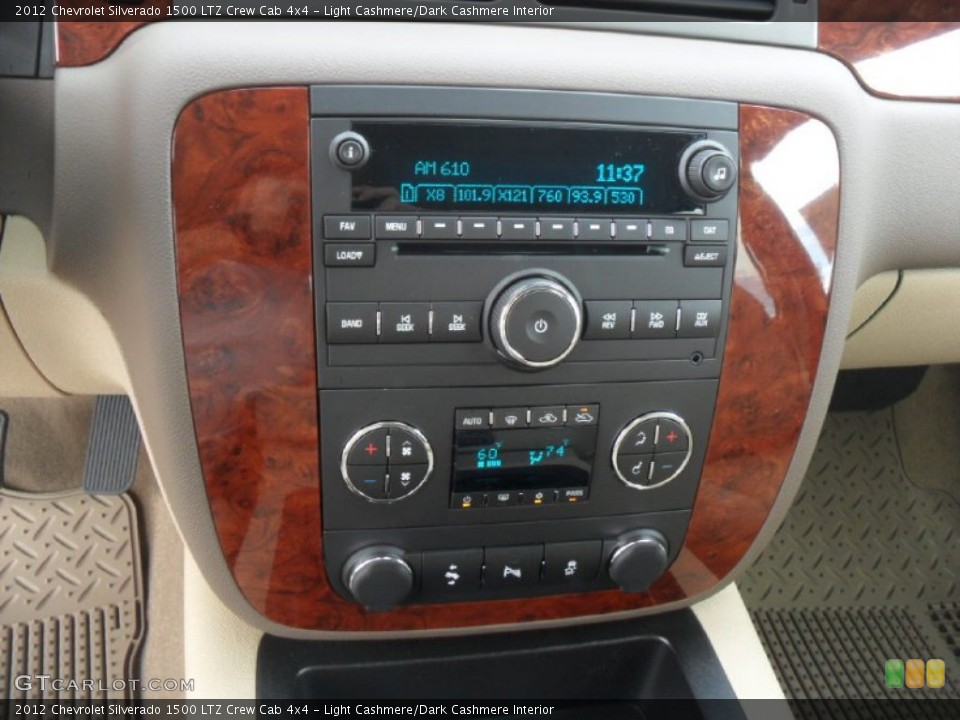 Light Cashmere/Dark Cashmere Interior Controls for the 2012 Chevrolet Silverado 1500 LTZ Crew Cab 4x4 #56597031