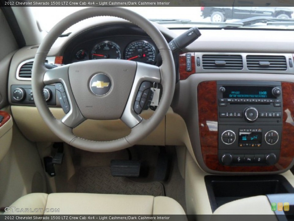 Light Cashmere/Dark Cashmere Interior Dashboard for the 2012 Chevrolet Silverado 1500 LTZ Crew Cab 4x4 #56597067