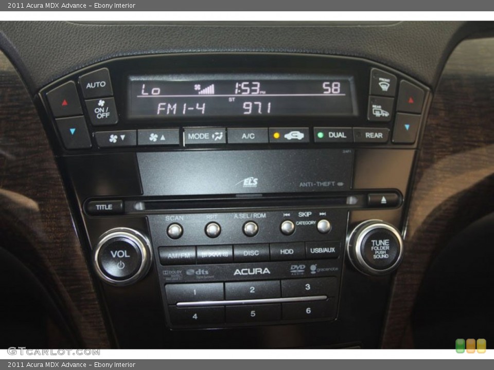 Ebony Interior Controls for the 2011 Acura MDX Advance #56597091