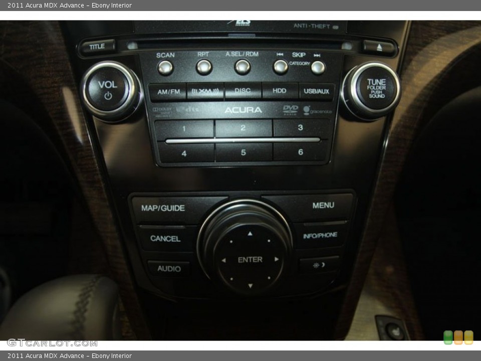 Ebony Interior Controls for the 2011 Acura MDX Advance #56597100