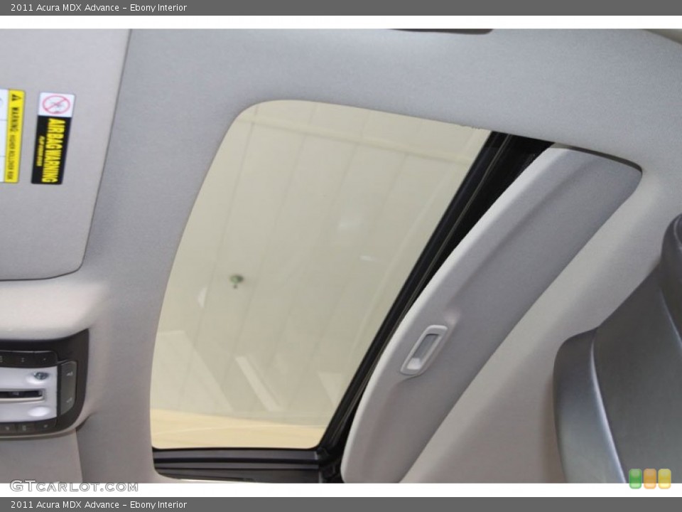 Ebony Interior Sunroof for the 2011 Acura MDX Advance #56597118