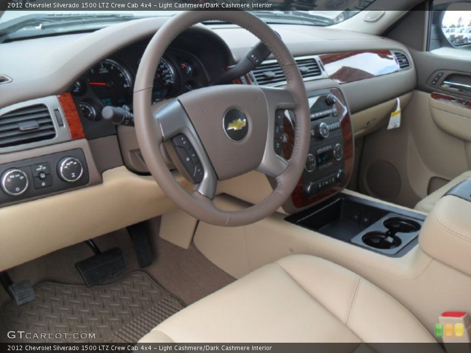 Light Cashmere/Dark Cashmere Interior Prime Interior for the 2012 Chevrolet Silverado 1500 LTZ Crew Cab 4x4 #56597148