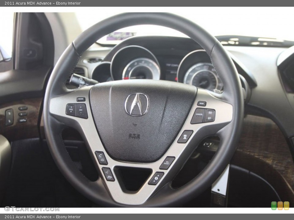 Ebony Interior Steering Wheel for the 2011 Acura MDX Advance #56597202