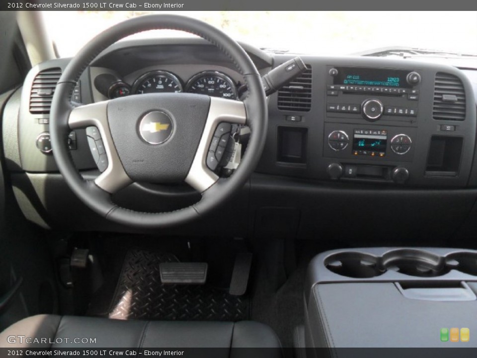 Ebony Interior Dashboard for the 2012 Chevrolet Silverado 1500 LT Crew Cab #56597274