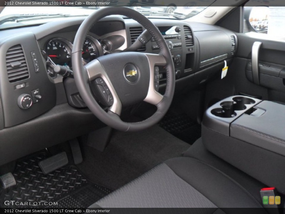 Ebony Interior Prime Interior for the 2012 Chevrolet Silverado 1500 LT Crew Cab #56597781