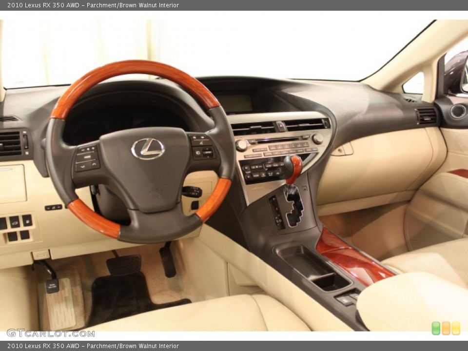 Parchment/Brown Walnut Interior Dashboard for the 2010 Lexus RX 350 AWD #56600772