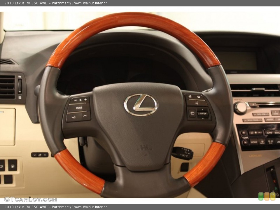 Parchment/Brown Walnut Interior Steering Wheel for the 2010 Lexus RX 350 AWD #56600781