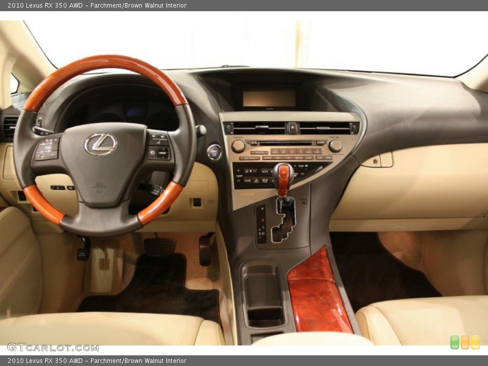 Parchment/Brown Walnut Interior Dashboard for the 2010 Lexus RX 350 AWD #56600859
