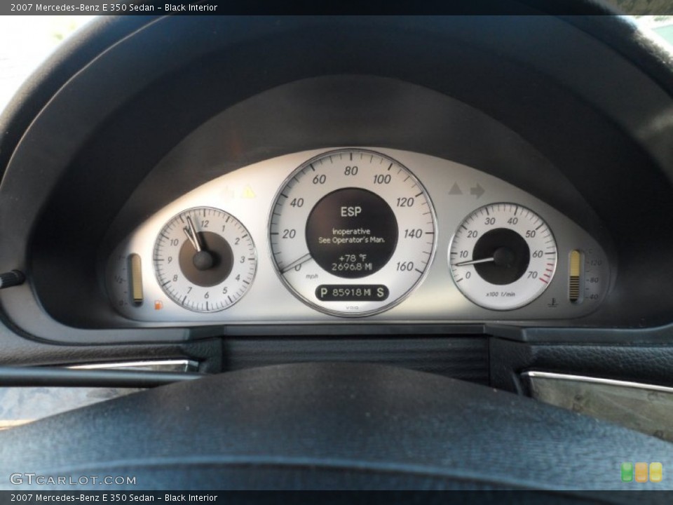 Black Interior Gauges for the 2007 Mercedes-Benz E 350 Sedan #56601717