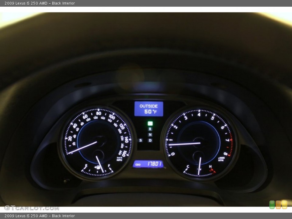 Black Interior Gauges for the 2009 Lexus IS 250 AWD #56601958