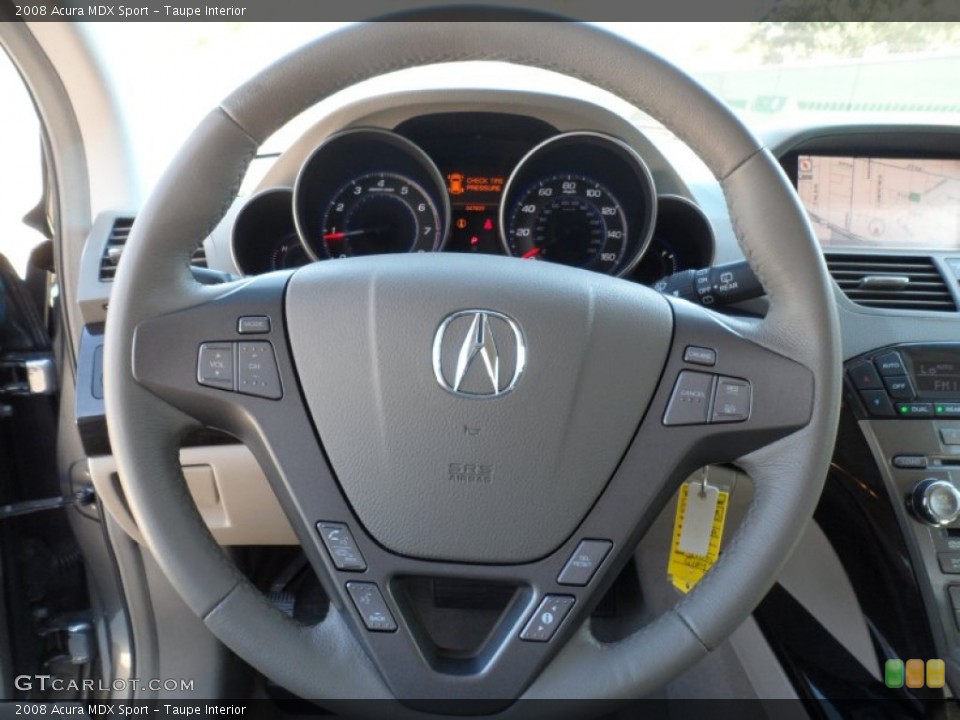 Taupe Interior Steering Wheel for the 2008 Acura MDX Sport #56603544