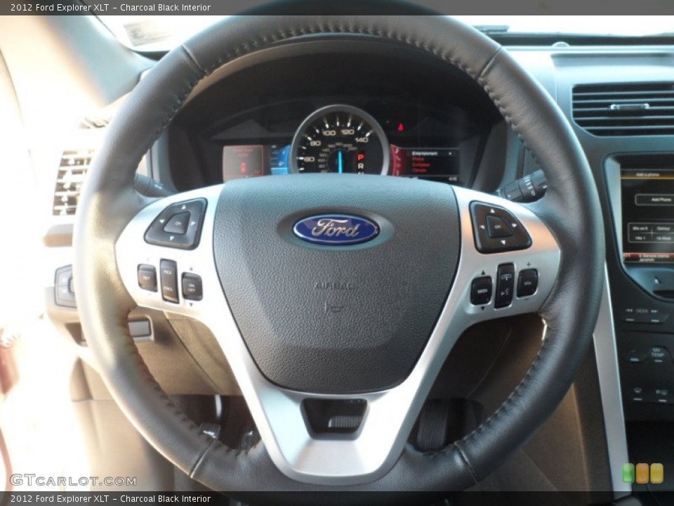 Charcoal Black Interior Steering Wheel for the 2012 Ford Explorer XLT #56605209