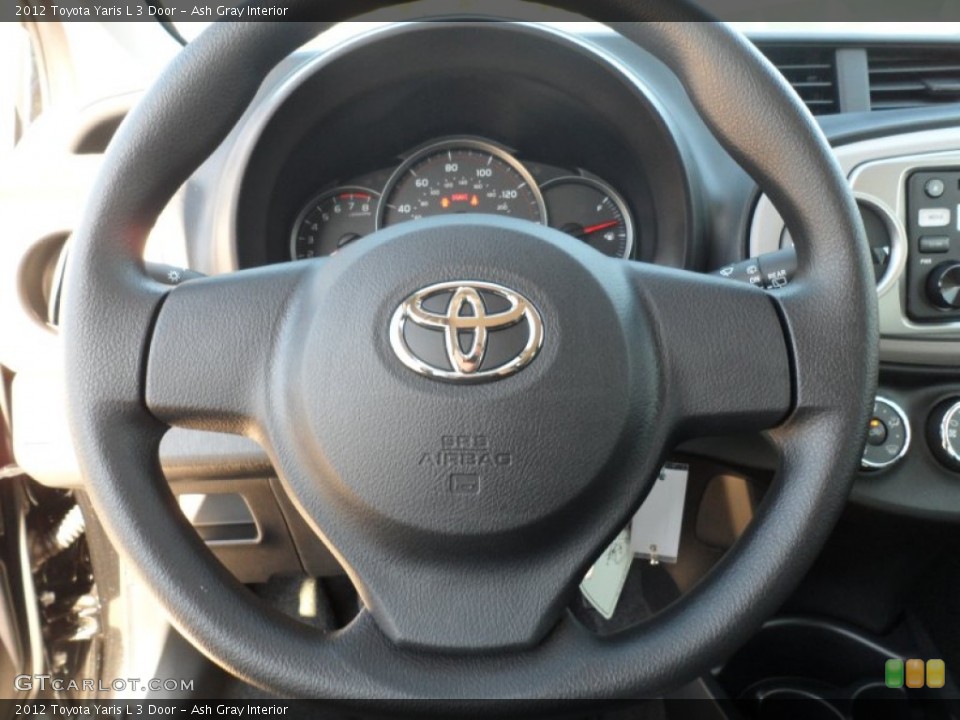 Ash Gray Interior Steering Wheel for the 2012 Toyota Yaris L 3 Door #56605668