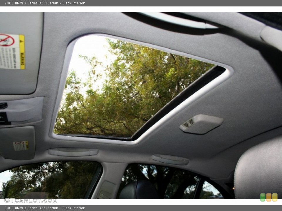 Black Interior Sunroof for the 2001 BMW 3 Series 325i Sedan #56607768