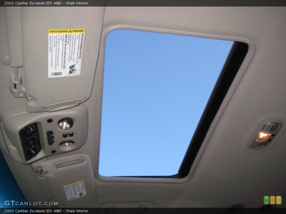 Shale Interior Sunroof for the 2003 Cadillac Escalade ESV AWD #56620147