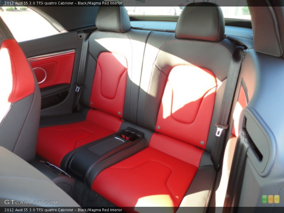 Black/Magma Red Interior Photo for the 2012 Audi S5 3.0 TFSI quattro Cabriolet #56623015