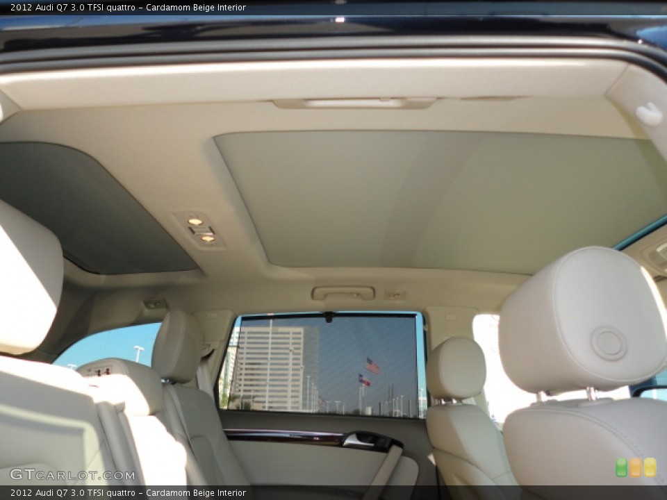 Cardamom Beige Interior Sunroof for the 2012 Audi Q7 3.0 TFSI quattro #56623102