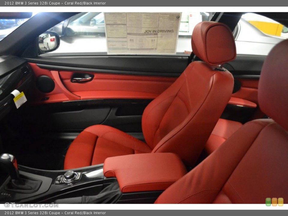 Coral Red/Black Interior Photo for the 2012 BMW 3 Series 328i Coupe #56624342