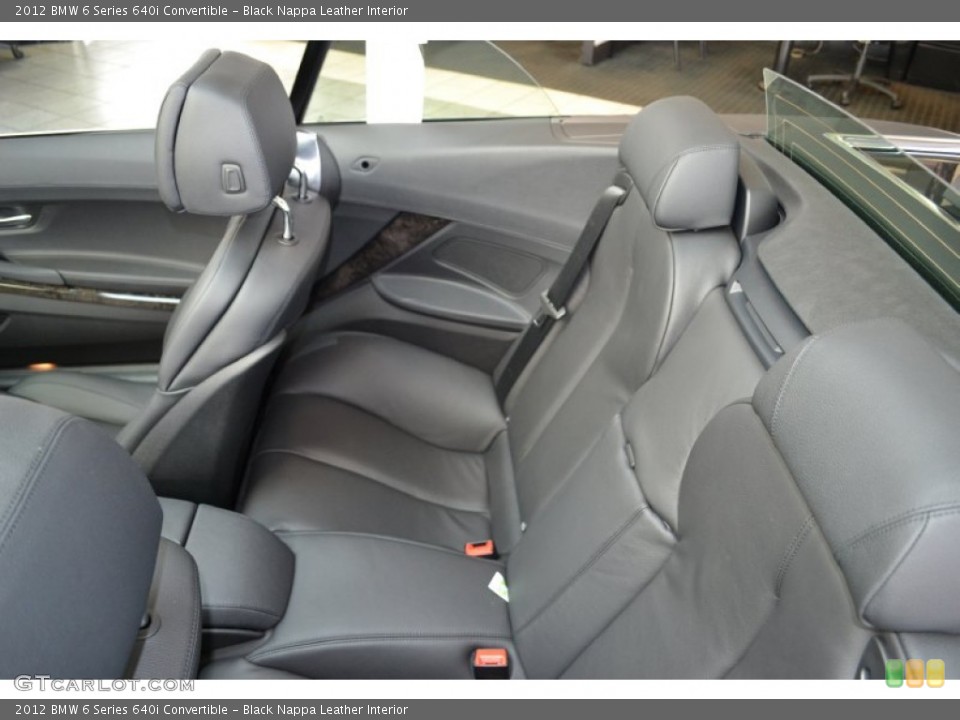 Black Nappa Leather Interior Photo for the 2012 BMW 6 Series 640i Convertible #56624712