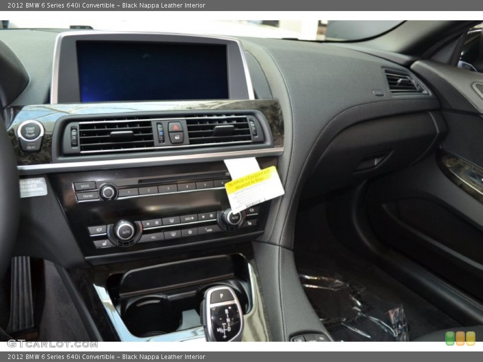 Black Nappa Leather Interior Controls for the 2012 BMW 6 Series 640i Convertible #56624724