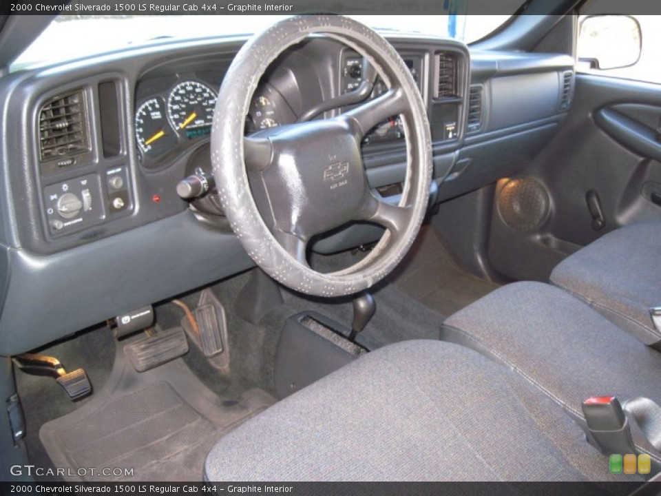 Graphite Interior Prime Interior for the 2000 Chevrolet Silverado 1500 LS Regular Cab 4x4 #56629158
