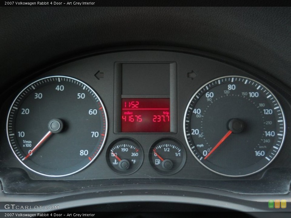 Art Grey Interior Gauges for the 2007 Volkswagen Rabbit 4 Door #56632332