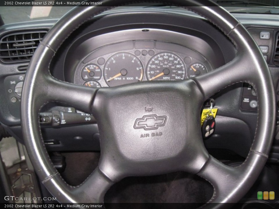 Medium Gray Interior Steering Wheel for the 2002 Chevrolet Blazer LS ZR2 4x4 #56636775