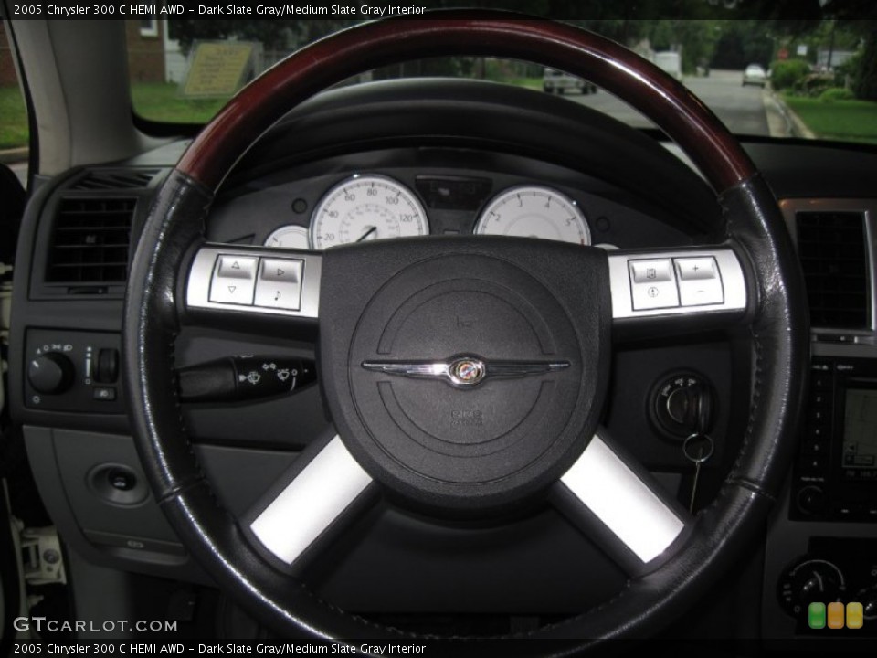 Dark Slate Gray/Medium Slate Gray Interior Steering Wheel for the 2005 Chrysler 300 C HEMI AWD #56638749