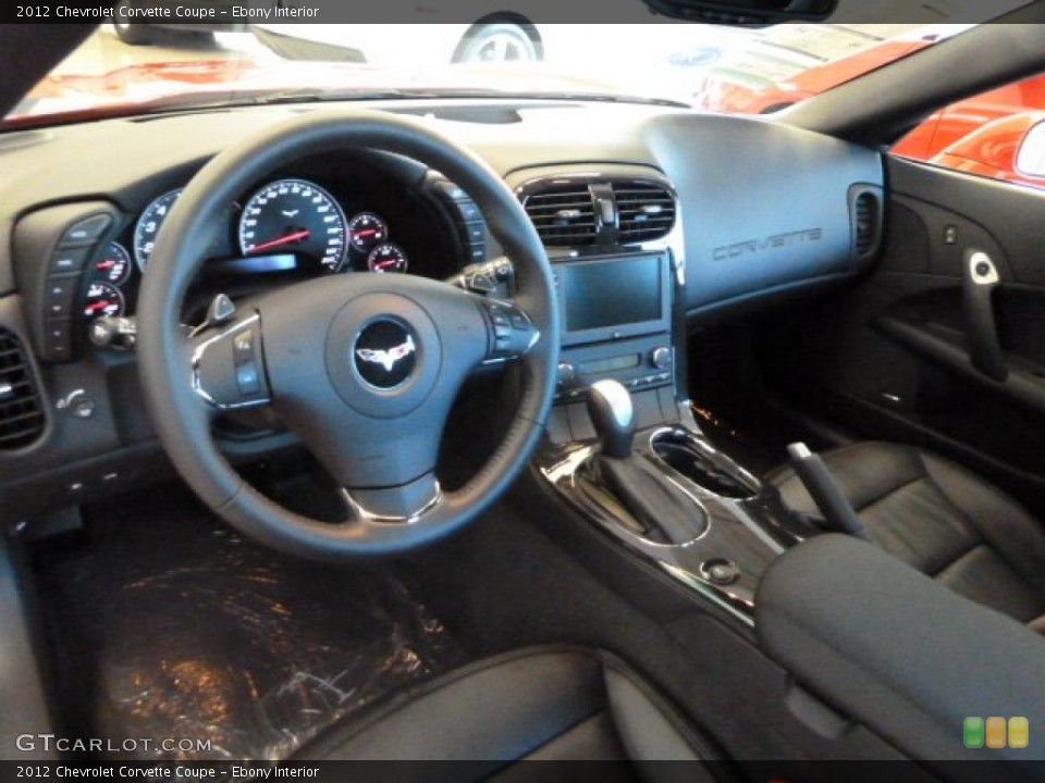 Ebony Interior Prime Interior for the 2012 Chevrolet Corvette Coupe #56639883