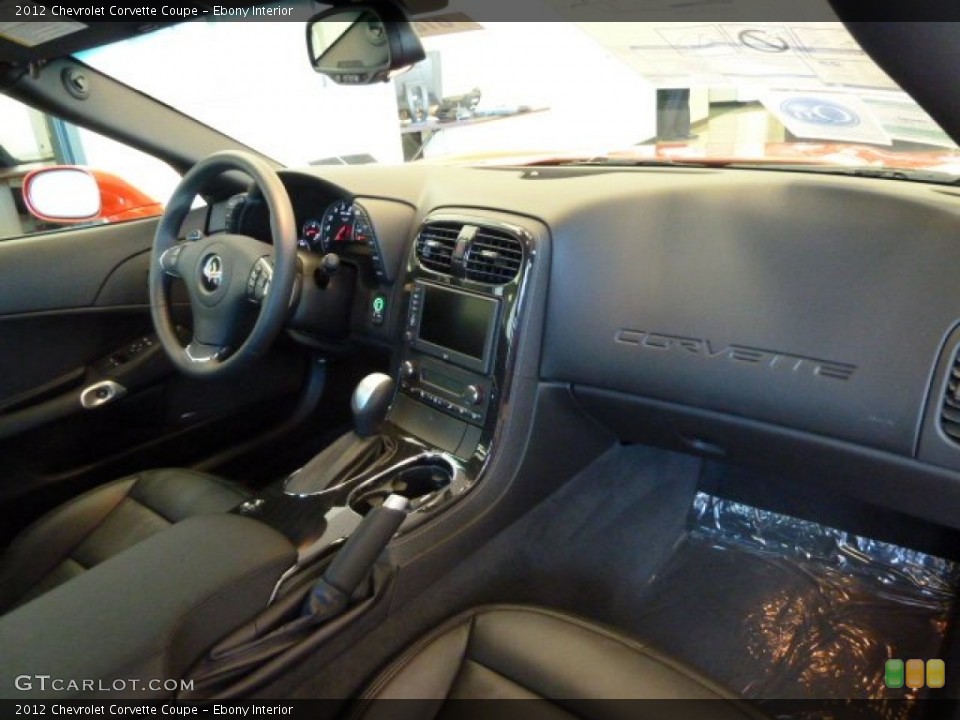 Ebony Interior Dashboard for the 2012 Chevrolet Corvette Coupe #56639919