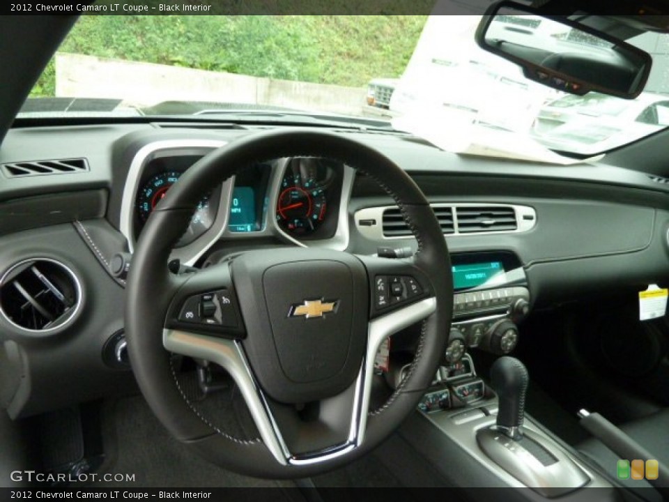 Black Interior Steering Wheel for the 2012 Chevrolet Camaro LT Coupe #56640097