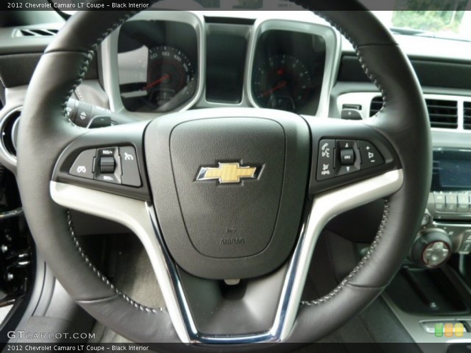 Black Interior Steering Wheel for the 2012 Chevrolet Camaro LT Coupe #56640645