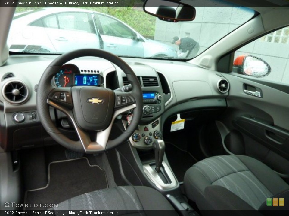 Jet Black/Dark Titanium Interior Prime Interior for the 2012 Chevrolet Sonic LT Sedan #56640756