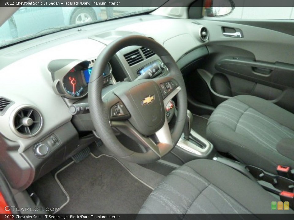Jet Black/Dark Titanium Interior Prime Interior for the 2012 Chevrolet Sonic LT Sedan #56640780