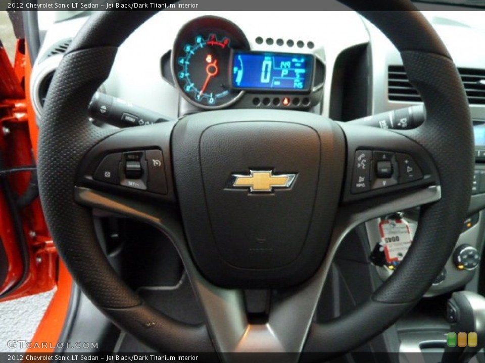 Jet Black/Dark Titanium Interior Steering Wheel for the 2012 Chevrolet Sonic LT Sedan #56640789