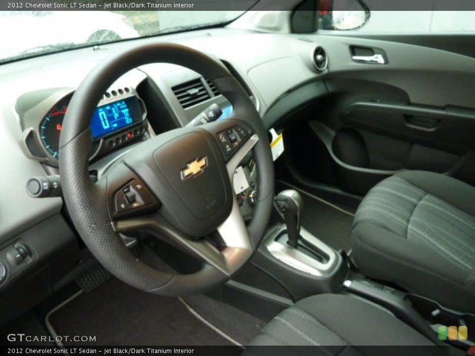 Jet Black/Dark Titanium Interior Prime Interior for the 2012 Chevrolet Sonic LT Sedan #56640967